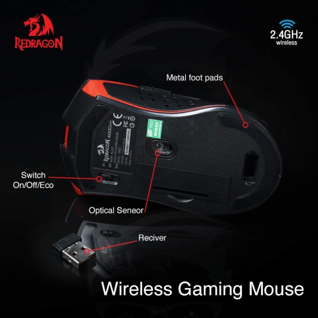Redragon M692 BLADE Wireless 9-Button Programmable Gaming Mouse Redragon M692 BLADE Wireless 9-Button Programmable Gaming Mouse